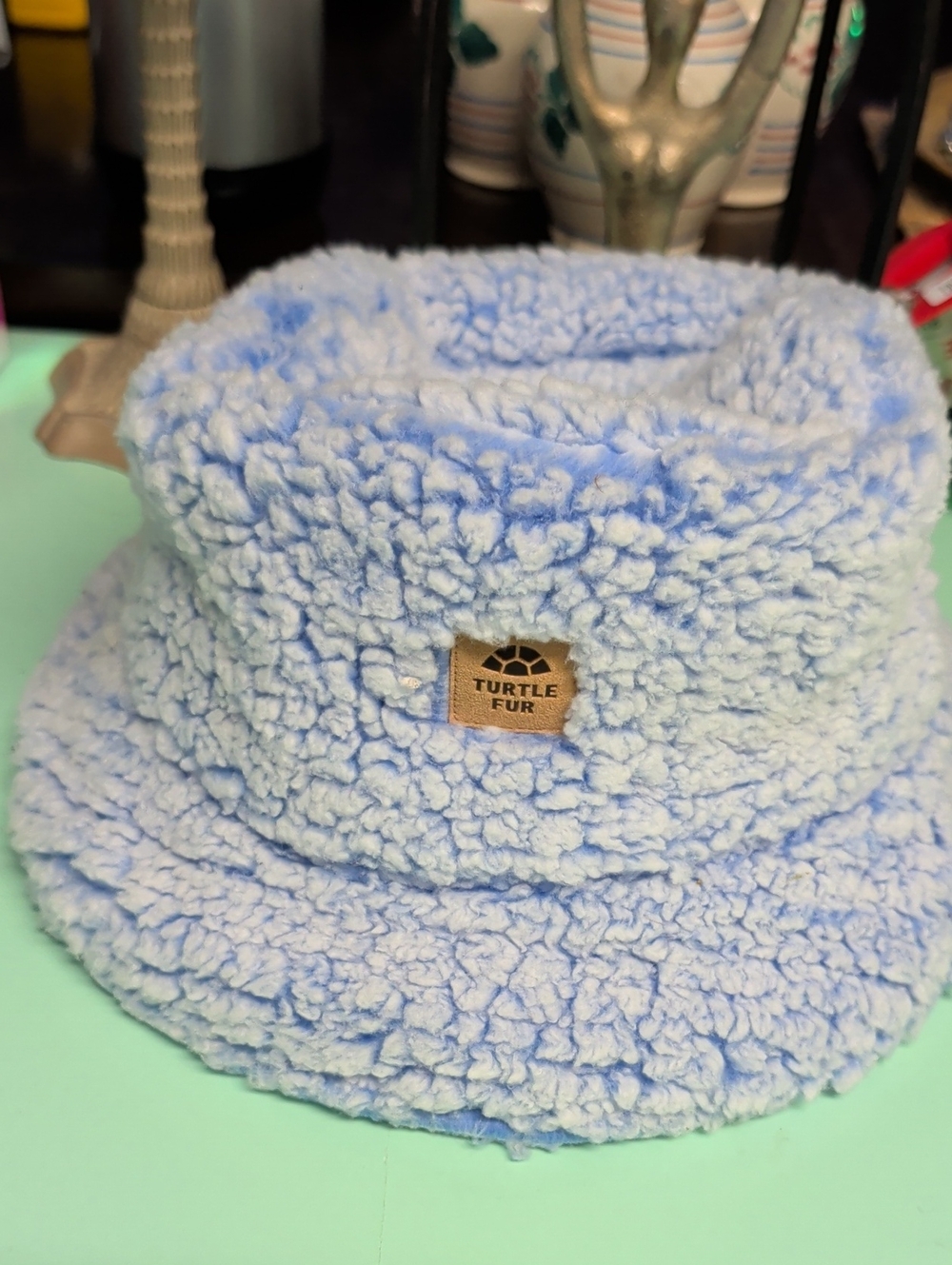 Turtle Fur Light Blue Sherpa Bucket Hat